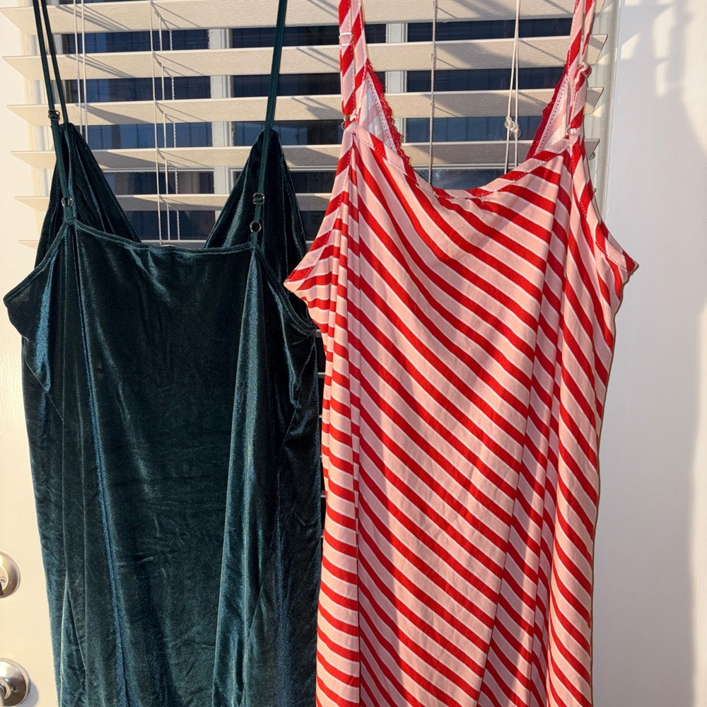 PACK OF 2 Fashion Nova ❤️🤍 striped 1X Sleepwear + 💚 Victoria’s Secret Size XXL - Picture 5 of 11